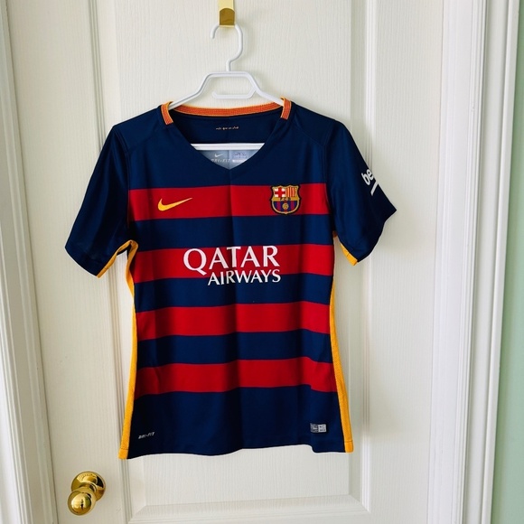 Nike Tops - Nike - Official FC Barcelona Soccer Jersey, Women's Size M, Dri-Fit, Like New